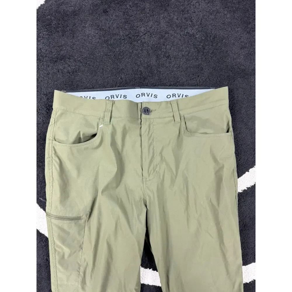 Orvis Pants Mens 36x32 Tech Pant Green Casual Stretch Hiking Cargo Outdoor